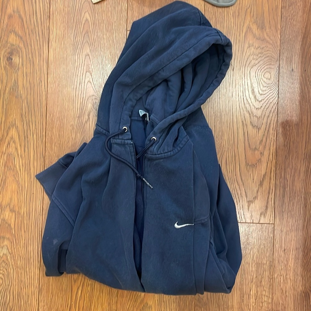 navy nike zip up